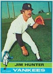 1976 Topps Baseball Cards      100     Jim Hunter